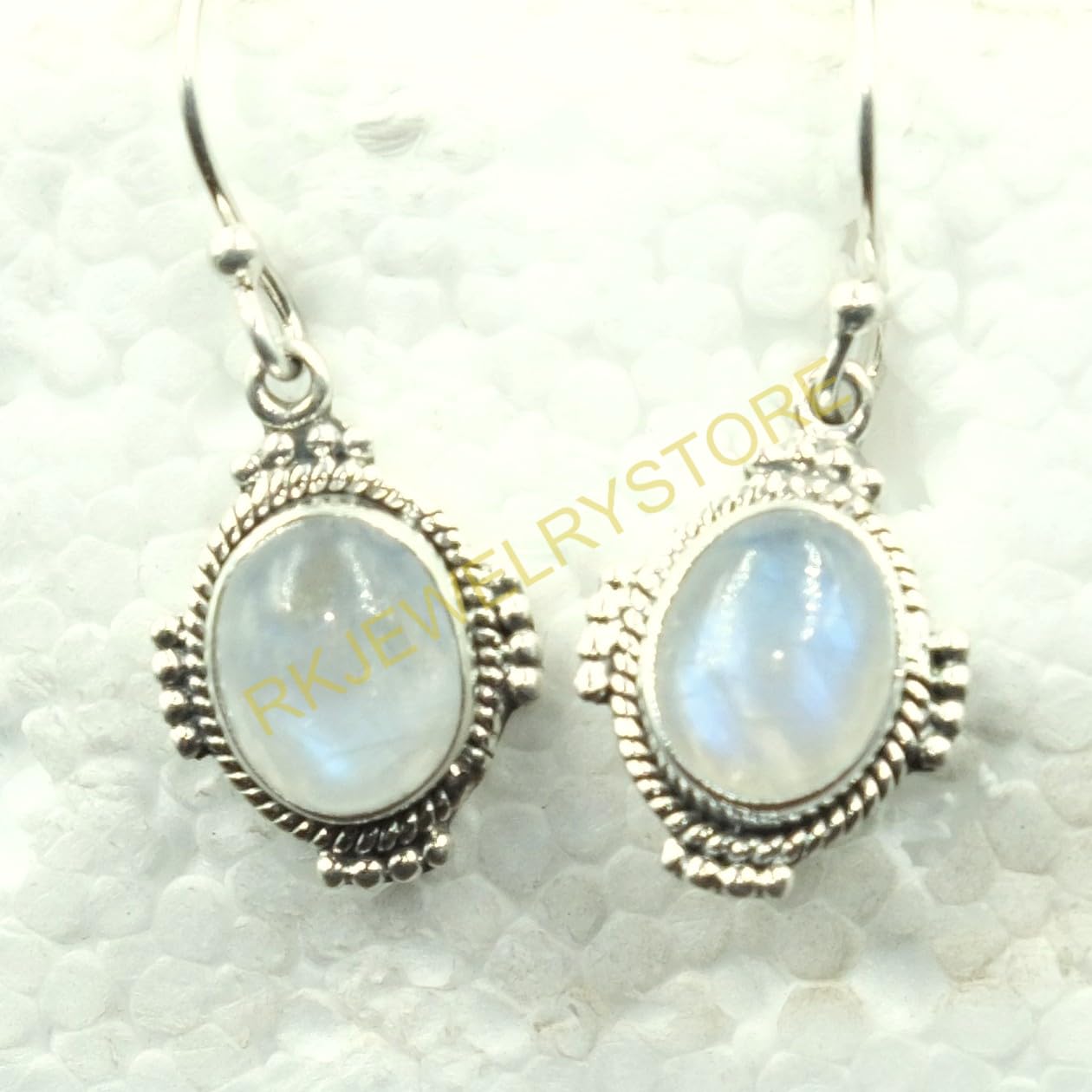 Blue Rainbow Moonstone Pure 925 Sterling Silver Handmade Design Drop Dangle Earrings Moonstone Jewelry Earrings For Women Birthday Anniversary Gift Jewelry For Wife Mom Girlfriend - Image 6
