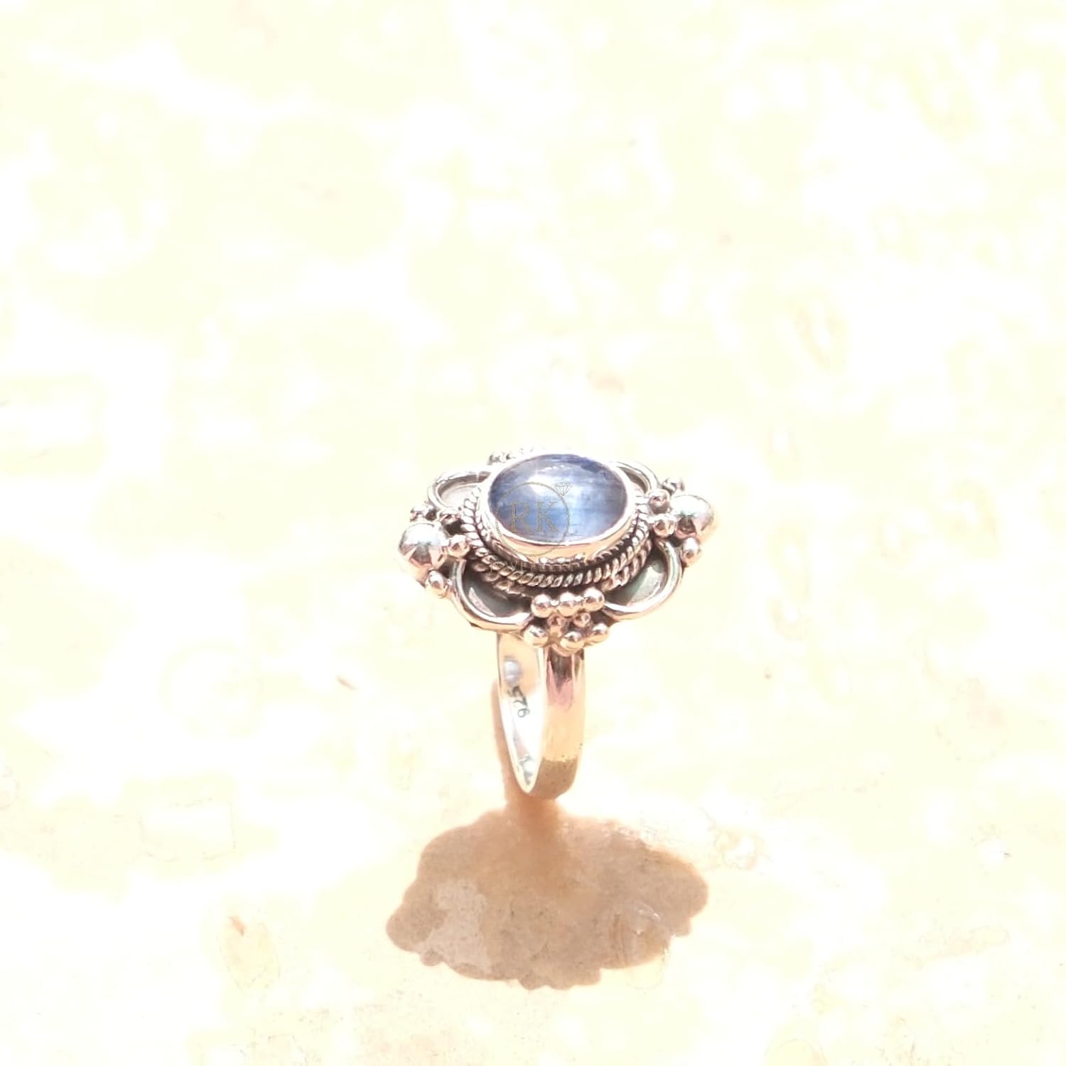 Blue Kyanite Gemstone Ring Pure 925 Sterling Silver Handmade Ring Promise Rings Kyanite Valentines Day Gift Jewellery For Girlfriend Women Her Him (U) - Image 9