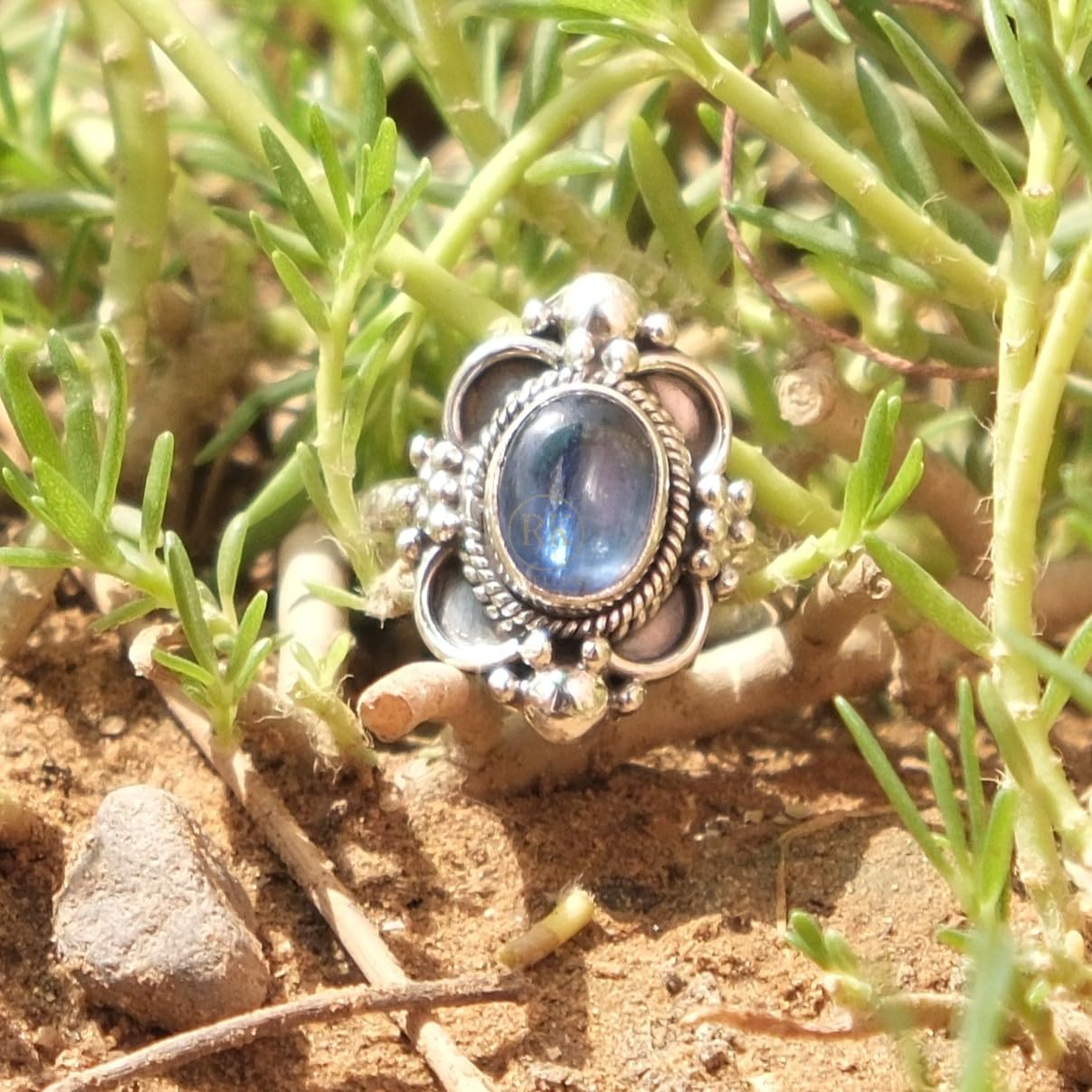 Blue Kyanite Gemstone Ring Pure 925 Sterling Silver Handmade Ring Promise Rings Kyanite Valentines Day Gift Jewellery For Girlfriend Women Her Him (U) - Image 5