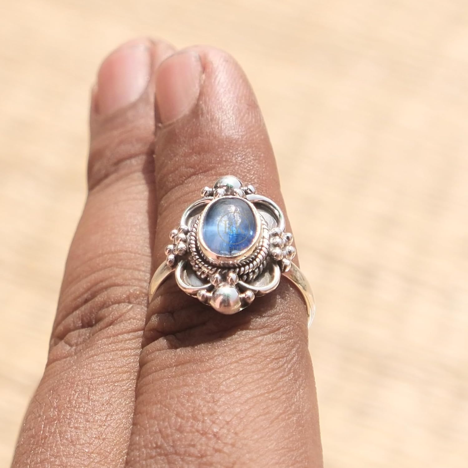 Blue Kyanite Gemstone Ring Pure 925 Sterling Silver Handmade Ring Promise Rings Kyanite Valentines Day Gift Jewellery For Girlfriend Women Her Him (U) - Image 4