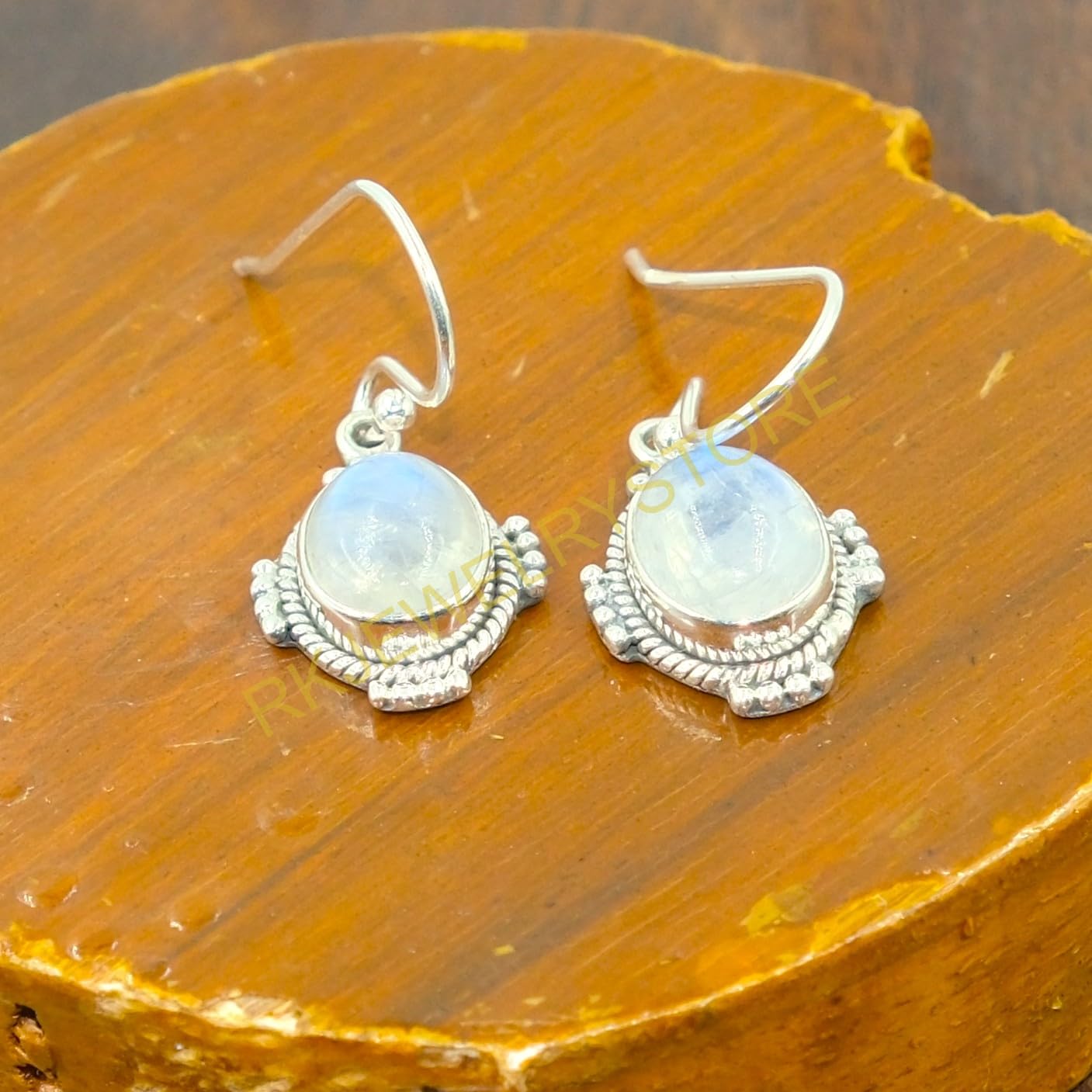 Blue Rainbow Moonstone Pure 925 Sterling Silver Handmade Design Drop Dangle Earrings Moonstone Jewelry Earrings For Women Birthday Anniversary Gift Jewelry For Wife Mom Girlfriend - Image 7