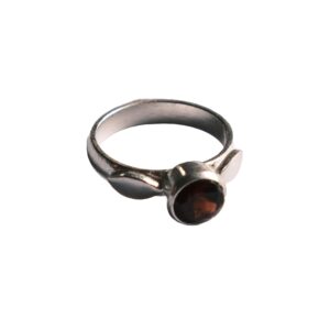 Unique Red Garnet Pure 925 Sterling Silver Handmade Boho Promise Cut Stone Ring Gift Jewellery For Wife Mom (P)