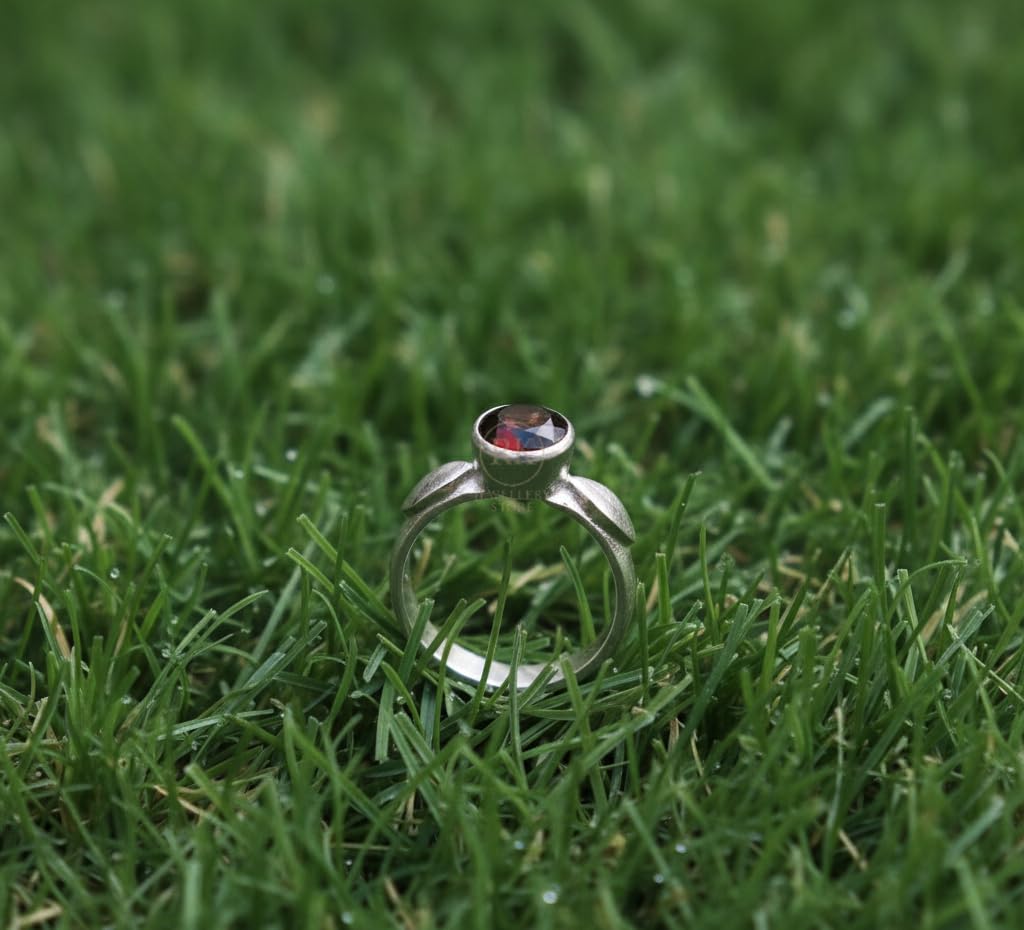 Unique Red Garnet Pure 925 Sterling Silver Handmade Boho Promise Cut Stone Ring Gift Jewellery For Wife Mom (P) - Image 3