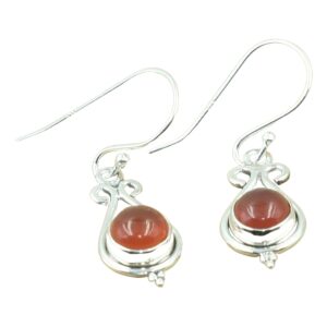 Carnelian Pure 925 Sterling Silver Handmade Dangling Earrings Christmas Gift Jewelry For Women