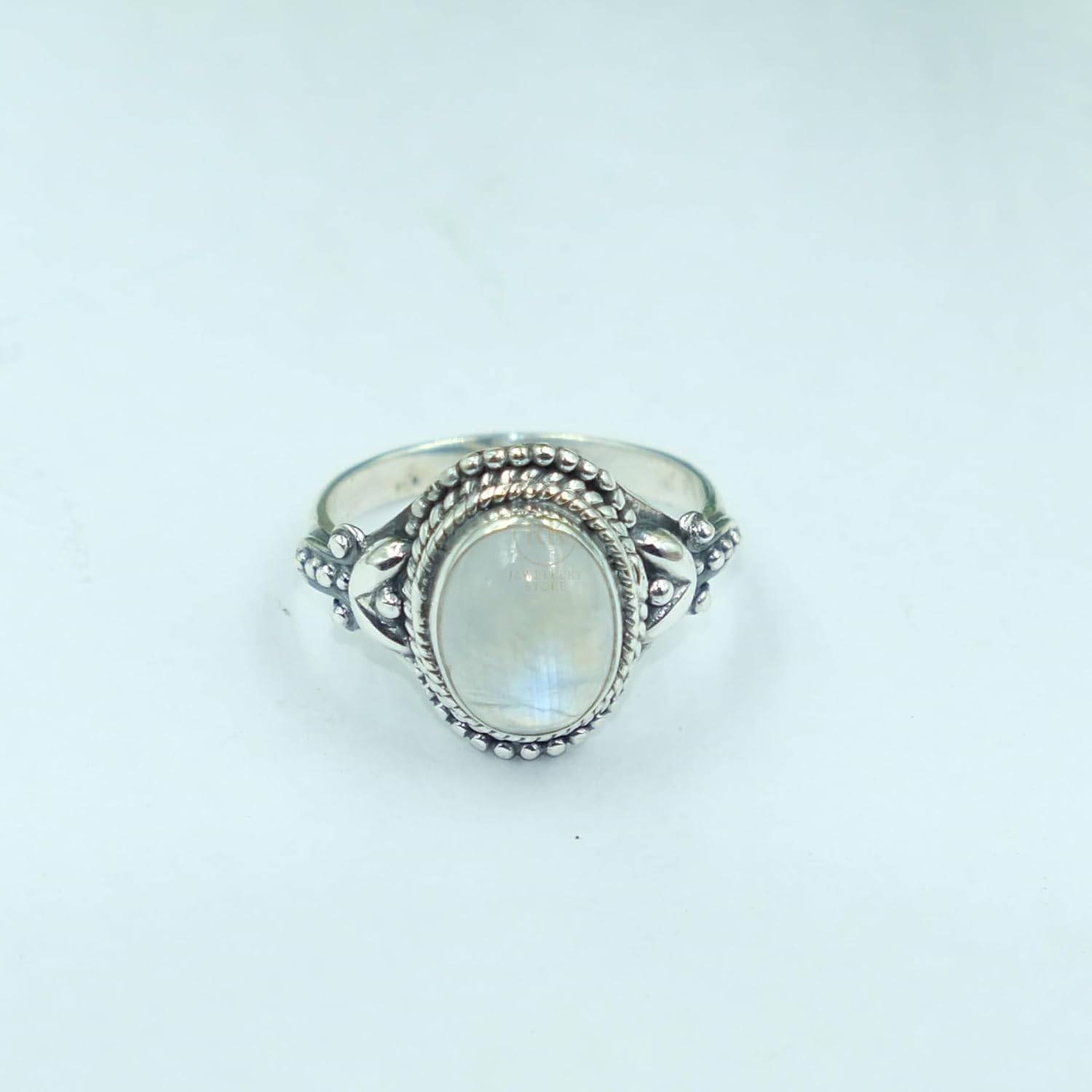 Blue Moonstone Pure 925 Sterling Silver Promise Engagement Ring Gift Jewellery For Wife Mom Girlfriend (P) - Image 7