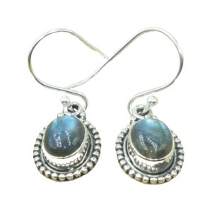 Blue Labradorite Stone Pure 925 Sterling Silver Handmade Earrings Anniversary Gift Jewelry For Women