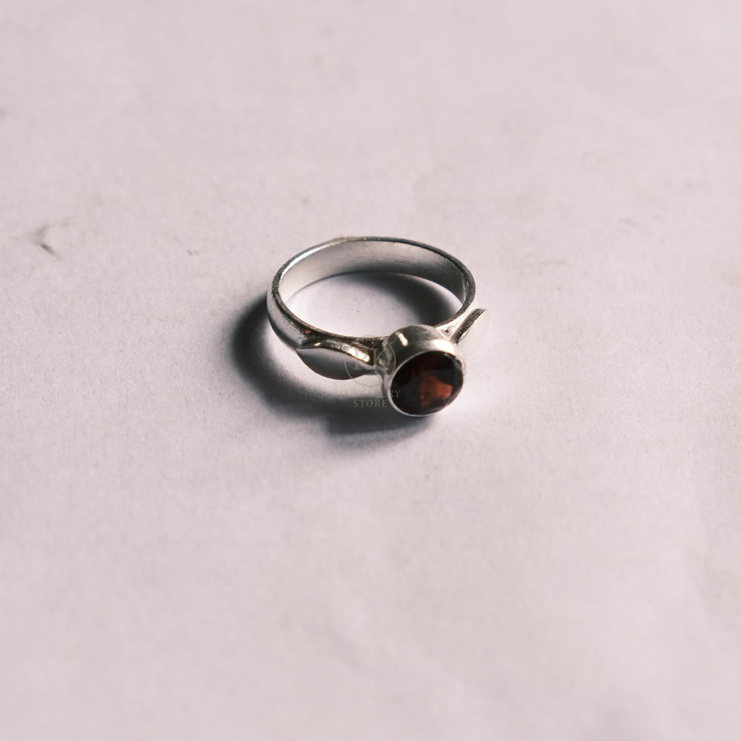 Unique Red Garnet Pure 925 Sterling Silver Handmade Boho Promise Cut Stone Ring Gift Jewellery For Wife Mom (P) - Image 5