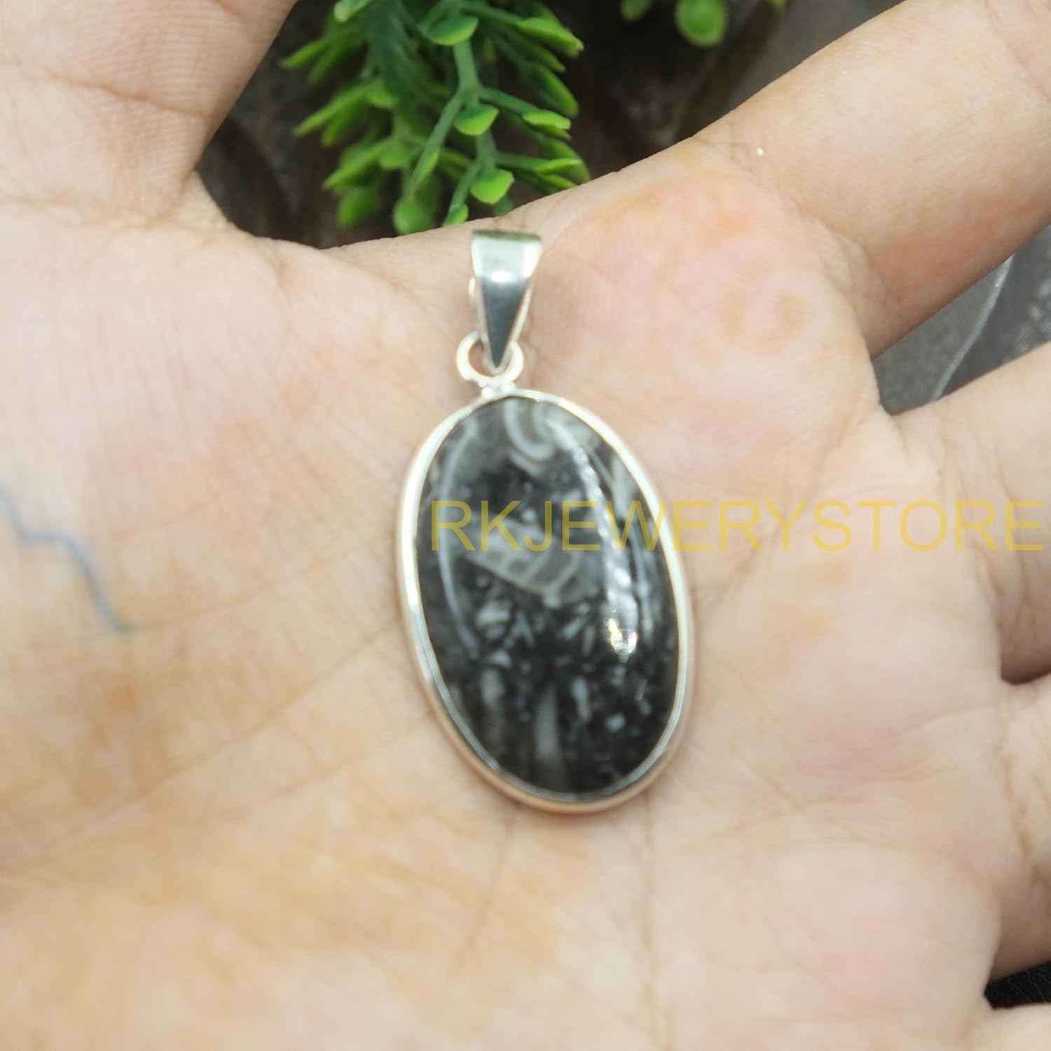 Buffalo Turquoise Gemstone Pendant Pure 925 Sterling Silver Handmade Statement Pendant Necklace Oval Shape Pendant Necklace Gift Jewelry for Men and Women Girlfriend - Image 3