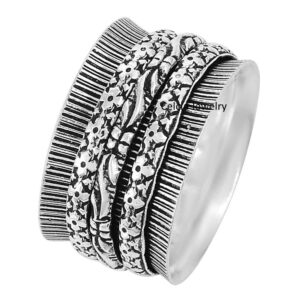Most Popular Spinner Ring, Pure 925 Sterling Silver Spinning Jewelry, Anxiety Ring, Worry Ring, Meditation Ring, Delicate Ring, Statement Ring, Super Vintage Ring (US Ring size 5)