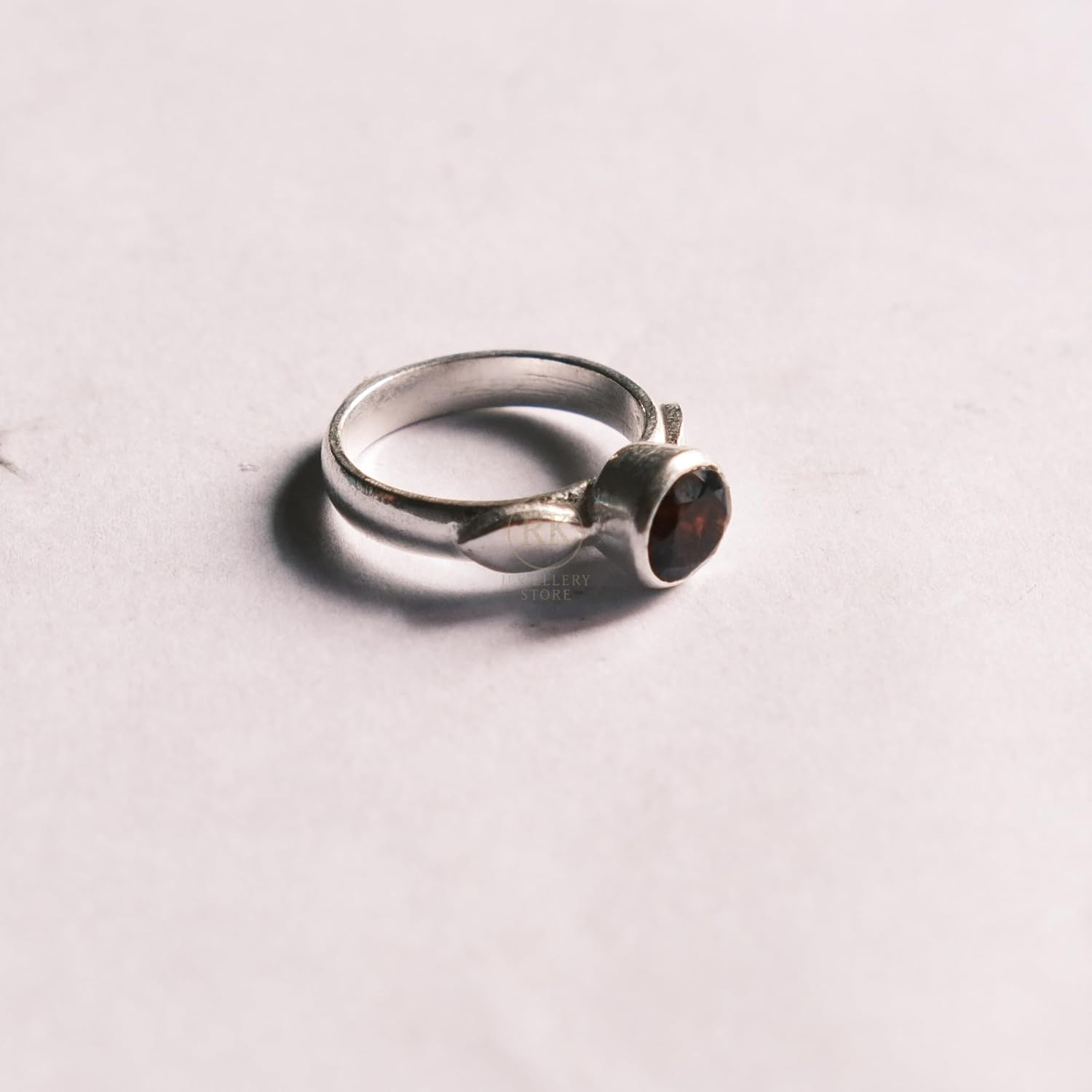 Unique Red Garnet Pure 925 Sterling Silver Handmade Boho Promise Cut Stone Ring Gift Jewellery For Wife Mom (P) - Image 6