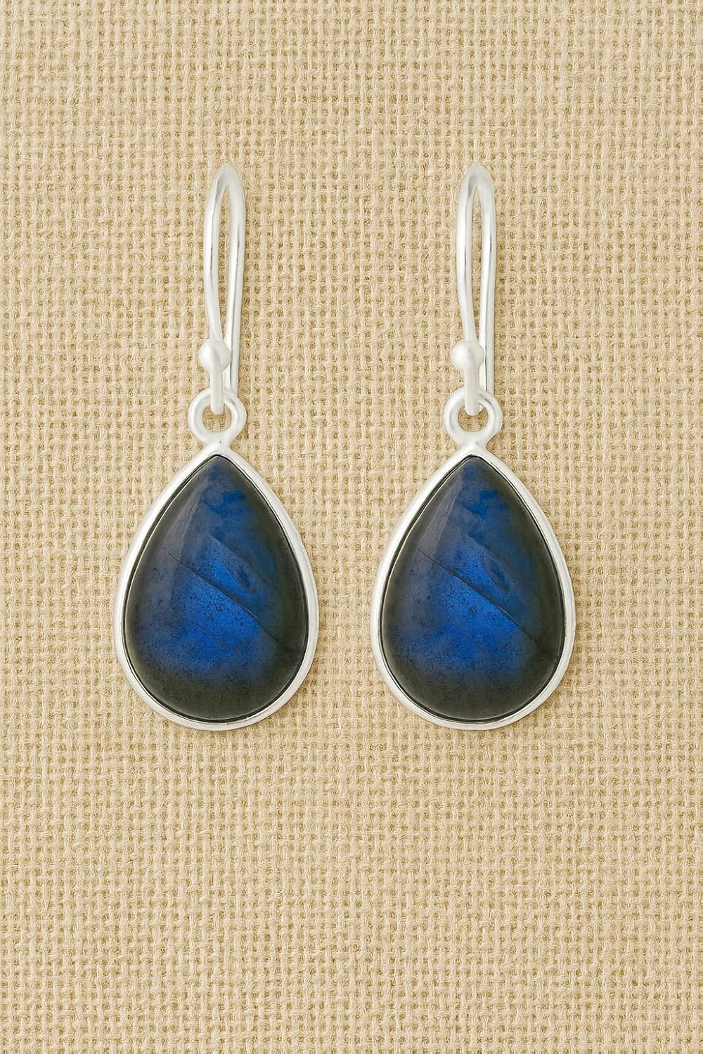 Blue Labradorite Gemstone Pure 925 Sterling Silver Handmade Earrings Labradorite Gift Jewellery For Women - Image 3
