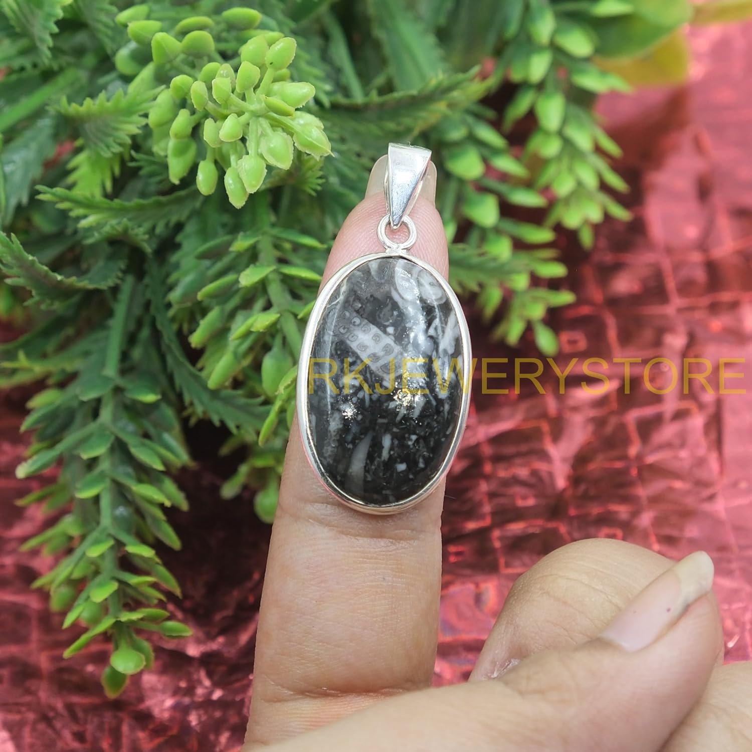 Buffalo Turquoise Gemstone Pendant Pure 925 Sterling Silver Handmade Statement Pendant Necklace Oval Shape Pendant Necklace Gift Jewelry for Men and Women Girlfriend - Image 5