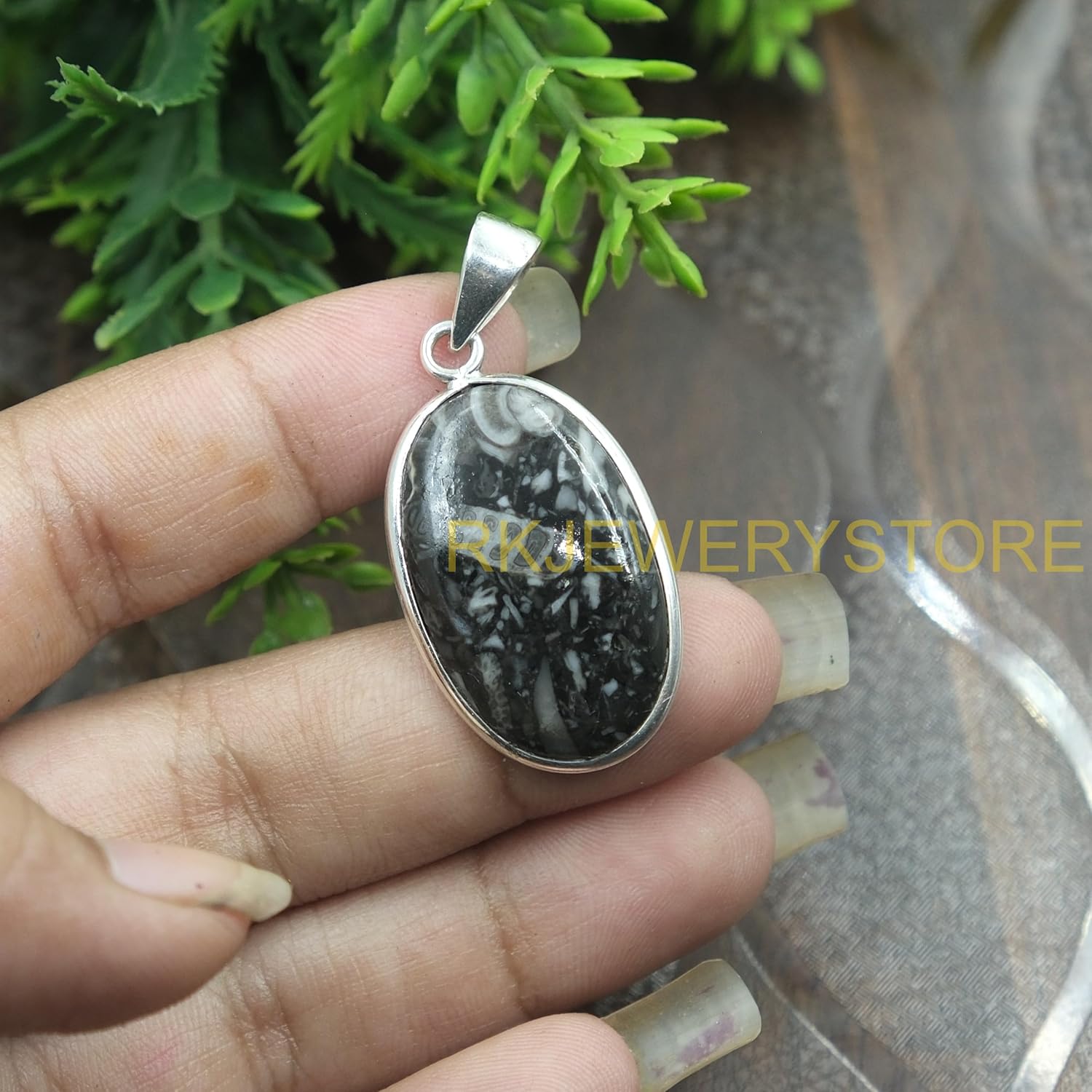 Buffalo Turquoise Gemstone Pendant Pure 925 Sterling Silver Handmade Statement Pendant Necklace Oval Shape Pendant Necklace Gift Jewelry for Men and Women Girlfriend - Image 4