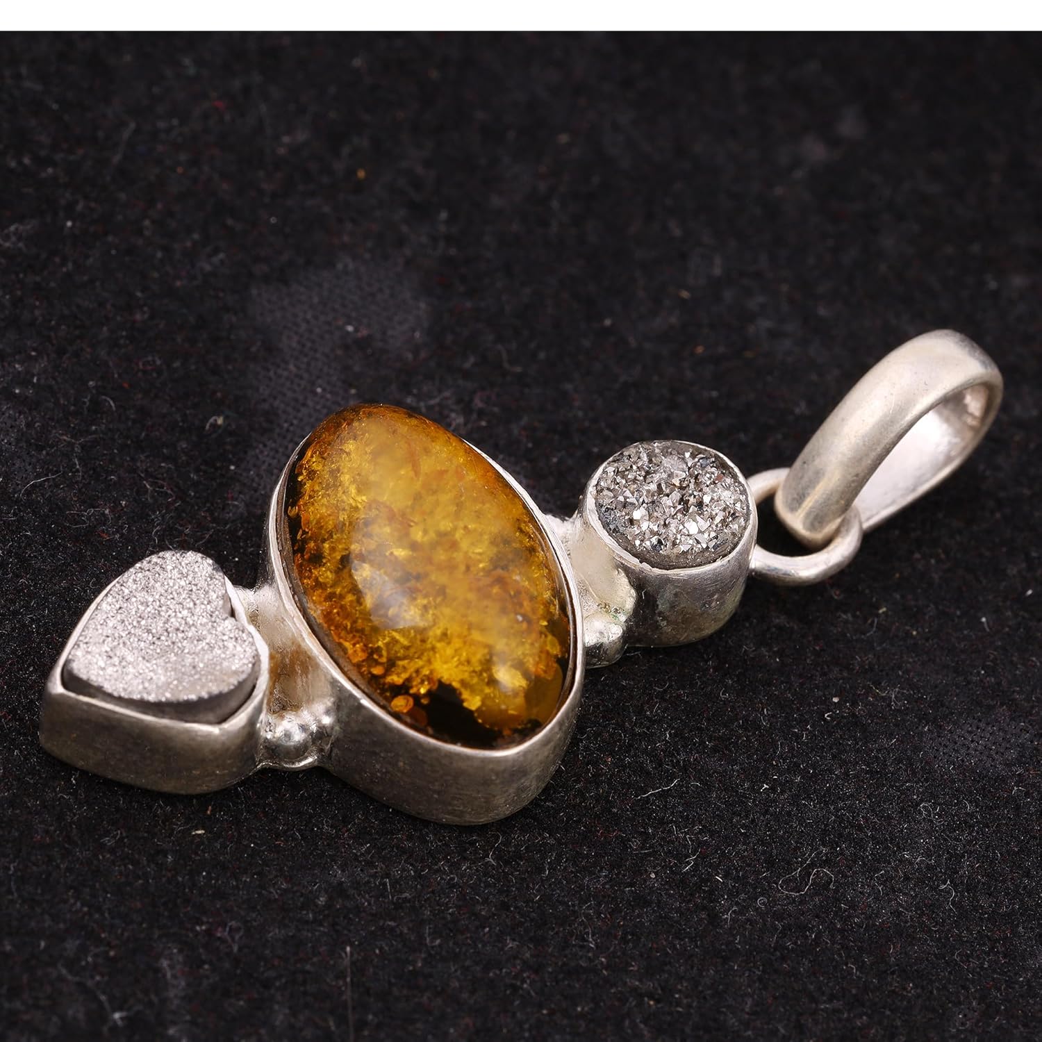 Multi Gemstone Pendant Pure 925 Sterling Silver Pendant Handmade Pendant Christmas Gifts for Women - Image 4