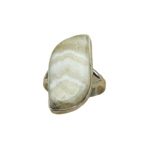 Yellow Lace Agate Stone Ring Pure 925 Sterling Silver Ring Handmade Statement Ring Wedding Gift Jewelry For Her (J)