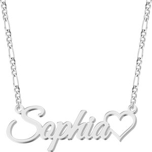 Custom Name Necklace - 925 Sterling Silver & 316 Stainless Steel, 14 Fonts & Multi-Language Options, 4 Colors, 5 Chain Styles, Personalized Gift with Premium Box