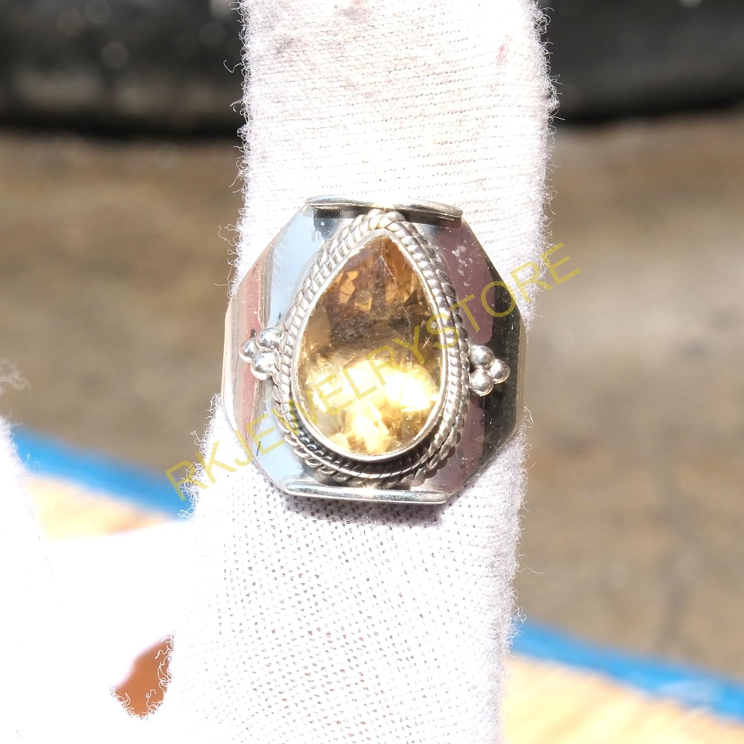Citrine Pure 925 Sterling Silver Handmade Design Statement Ring Yellow Stone Ring Citrine Jewelry Wedding Gift Jewelry For Her (8) - Image 7