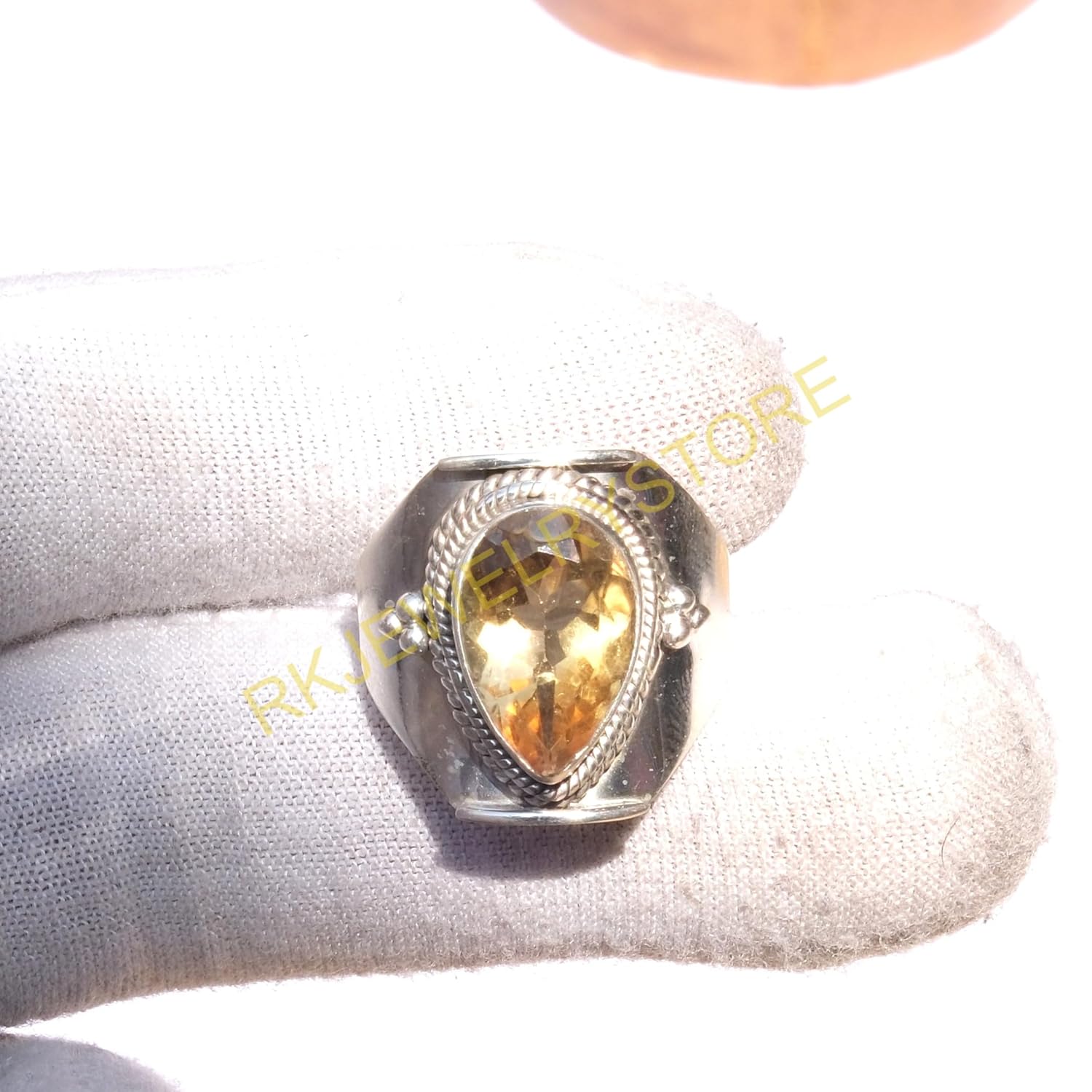 Citrine Pure 925 Sterling Silver Handmade Design Statement Ring Yellow Stone Ring Citrine Jewelry Wedding Gift Jewelry For Her (8) - Image 6