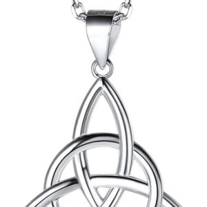 ChicSilver Sterling Silver Necklace for Women Irish Jewellery Celtic Heart/Triangle/Cross/Butterfly Pendant Necklaces Silver/Gold/Rose Gold(With Gift Box