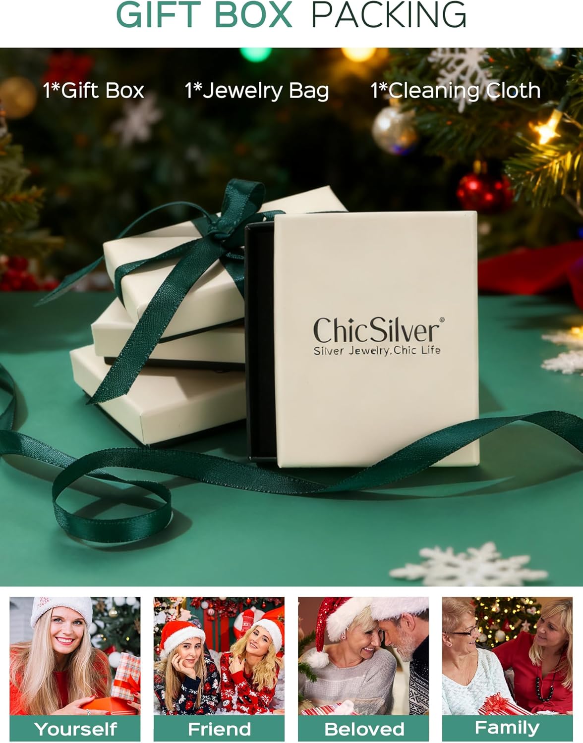 ChicSilver Sterling Silver Necklace for Women Irish Jewellery Celtic Heart/Triangle/Cross/Butterfly Pendant Necklaces Silver/Gold/Rose Gold(With Gift Box - Image 6