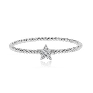 Meissa 925 Sterling Silver Stackable Ring for Women Dainty Minimalis Pinky Ring Pure Silver Rings Thumb Ring Index Ring, Silver, P