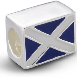 Hamilton and Young Women's 925 Sterling Silver Scottish The Flag Of Scotland Keepsake Bead Charm