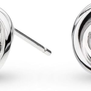 Kit Heath Bevel Trilogy Stud Earrings – Solid Sterling Silver, Interlocking Triple Circle Design, Elegant & Symbolic Jewellery Gift for Her