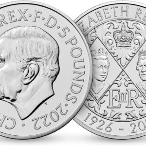 CrawleyCoins 2022 Queen Elizabeth II Memorial £5 Brilliant Uncirculated Coin Charles III Portrait Mint Sealed Pack