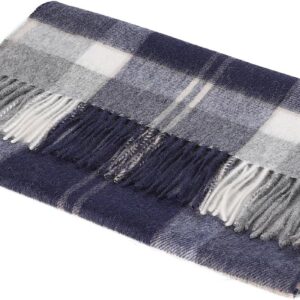 100% Lambswool Tartan Scarf Soft & Warm Scottish Style 35cm x 160cm Lightweight Winter Scarf for Men & Women