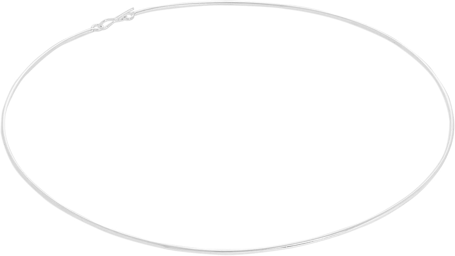 jewellerybox Sterling Silver Wire Choker 5 Inches - Image 3