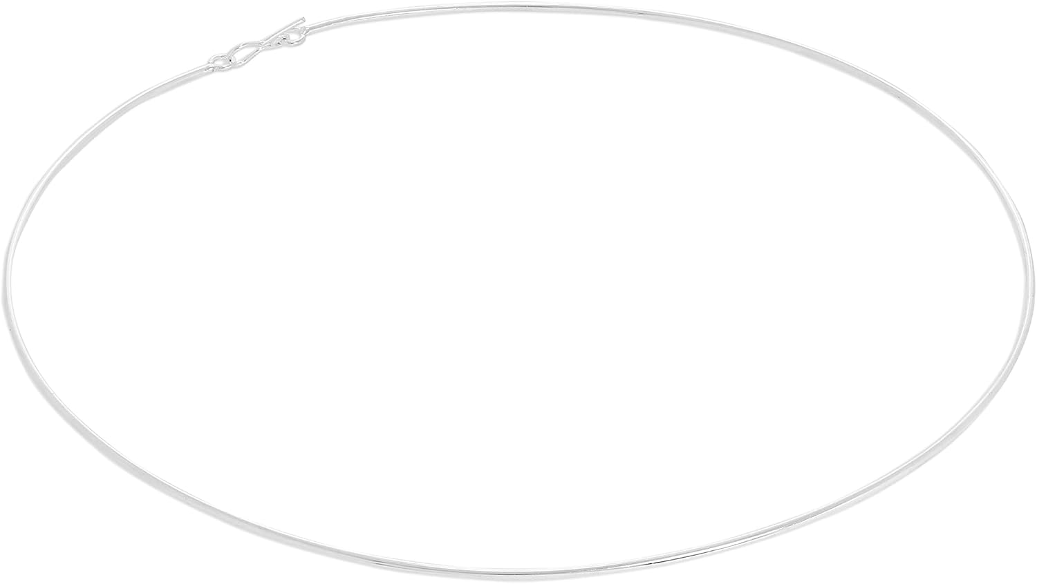 jewellerybox Sterling Silver Wire Choker 5 Inches