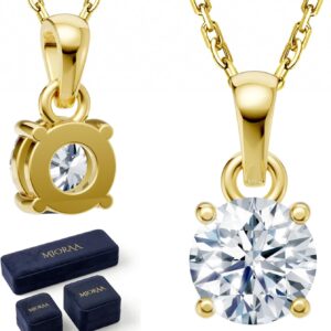0.25-1.00 Carat IGI Certified Lab Grown Diamond Solitaire Pendant for Women with 925 Sterling Silver (E-F Color, VS Clarity)