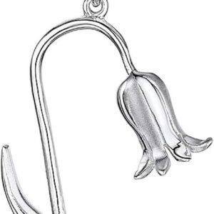 Glenna Jewellery Scottish Bluebell Flower Sterling Silver Large Pendant Necklace