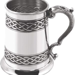 English Pewter Company Embossed Celtic Knot Design 1 Pint Pewter Tankard [CEL621]