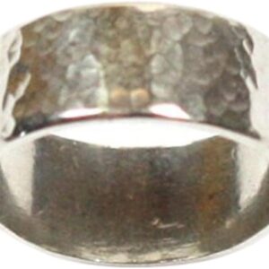 Handmade Chunky Hammered Wide 13mm Solid Silver 925 Band Ring Hallmarked